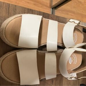Dr. Scholl’s White Women's Once Twice Platform Sandal